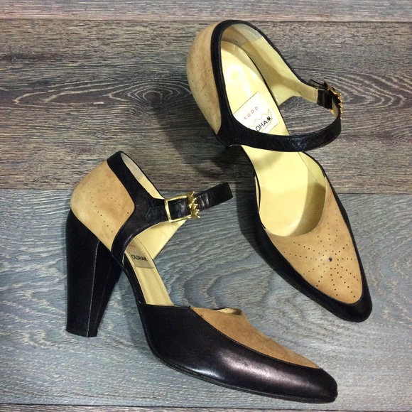 Todd Oldham Shoes Leather Suede Heels Ankle Strap - Picture 3 of 8